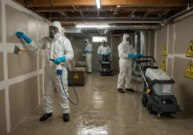 Basement Moisture Removal and Structural Drying process in Cobb Island, MD